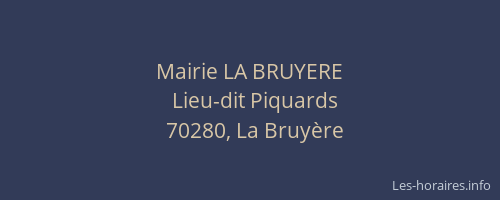 Mairie LA BRUYERE