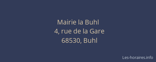 Mairie la Buhl