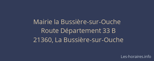 Mairie la Bussi&egrave;re-sur-Ouche