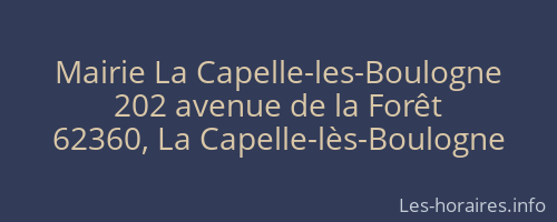 Mairie La Capelle-les-Boulogne