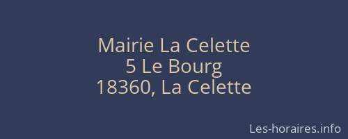Mairie La Celette