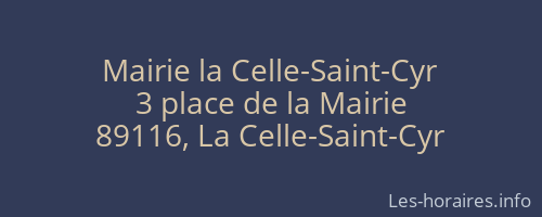 Mairie la Celle-Saint-Cyr