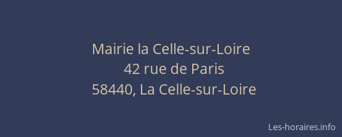 Mairie la Celle-sur-Loire