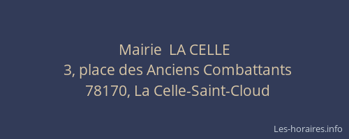 Mairie  LA CELLE
