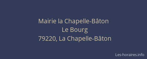 Mairie la Chapelle-B&acirc;ton