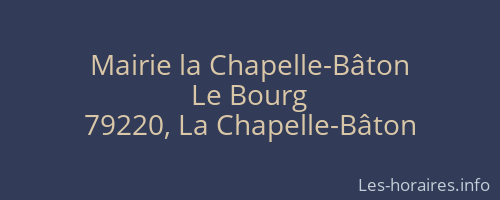 Mairie la Chapelle-Bâton