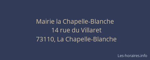 Mairie la Chapelle-Blanche