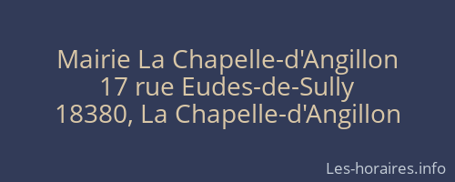 Mairie La Chapelle-d'Angillon