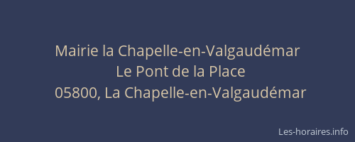 Mairie la Chapelle-en-Valgaudémar