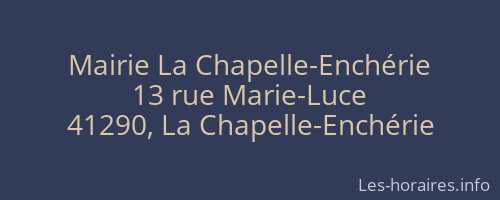 Mairie La Chapelle-Enchérie