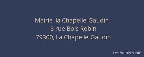 Mairie  la Chapelle-Gaudin