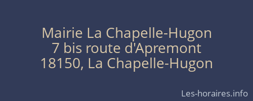 Mairie La Chapelle-Hugon