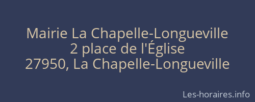 Mairie La Chapelle-Longueville