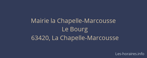 Mairie la Chapelle-Marcousse