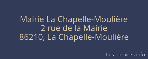 Mairie La Chapelle-Moulière