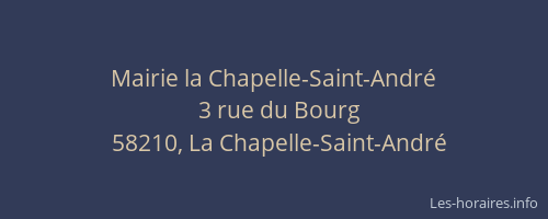 Mairie la Chapelle-Saint-Andr&eacute;