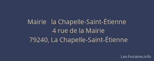Mairie   la Chapelle-Saint-&Eacute;tienne