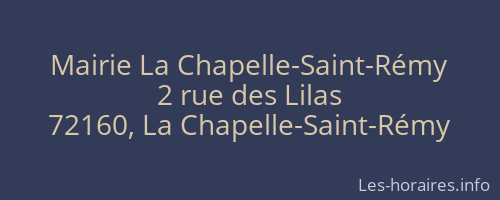 Mairie La Chapelle-Saint-Rémy