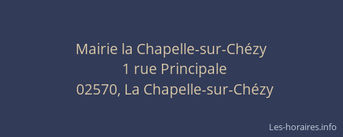 Mairie la Chapelle-sur-Chézy