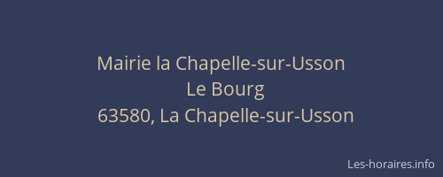 Mairie la Chapelle-sur-Usson