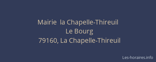 Mairie  la Chapelle-Thireuil