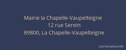 Mairie la Chapelle-Vaupelteigne