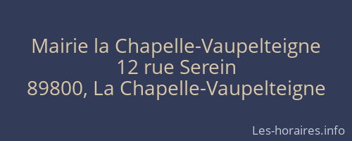 Mairie la Chapelle-Vaupelteigne