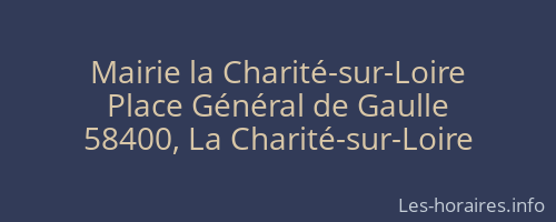 Mairie la Charit&eacute;-sur-Loire