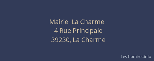 Mairie  La Charme