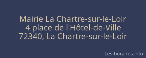 Mairie La Chartre-sur-le-Loir