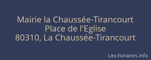 Mairie la Chaussée-Tirancourt