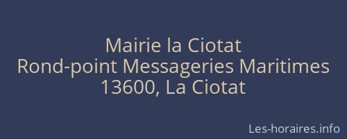 Mairie la Ciotat