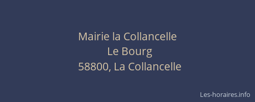 Mairie la Collancelle