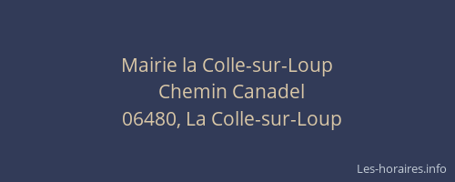 Mairie la Colle-sur-Loup