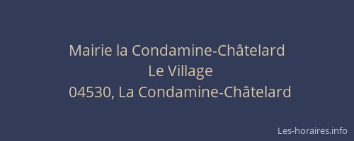 Mairie la Condamine-Châtelard