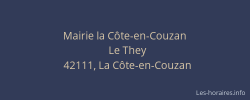 Mairie la Côte-en-Couzan