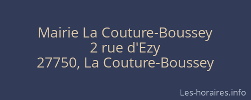 Mairie La Couture-Boussey