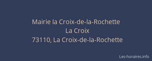 Mairie la Croix-de-la-Rochette