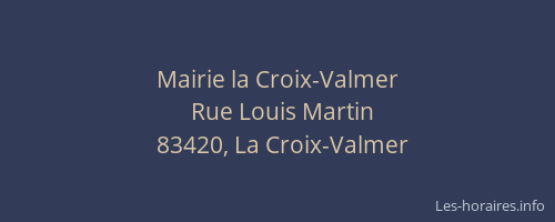 Mairie la Croix-Valmer