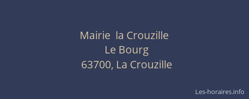 Mairie  la Crouzille