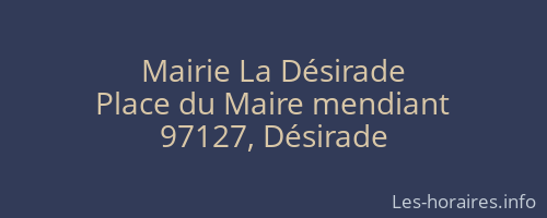 Mairie La Désirade