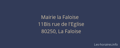 Mairie la Faloise