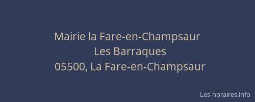 Mairie la Fare-en-Champsaur