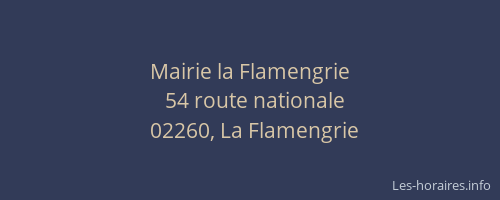 Mairie la Flamengrie