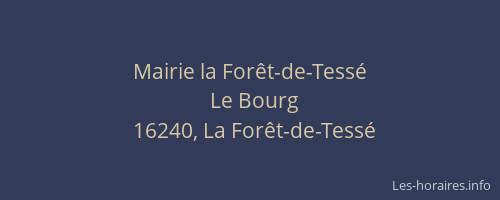 Mairie la For&ecirc;t-de-Tess&eacute;