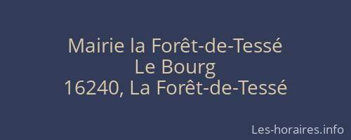 Mairie la Forêt-de-Tessé