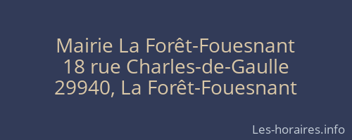 Mairie La Forêt-Fouesnant