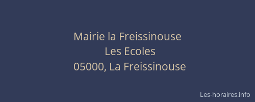 Mairie la Freissinouse