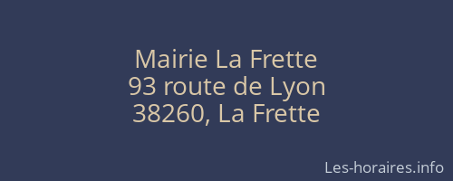 Mairie La Frette