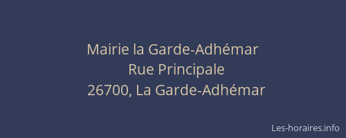 Mairie la Garde-Adhémar